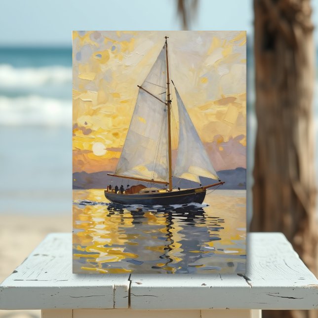 Carte Sailboat Themed Happy Father's Day (Créateur téléchargé)