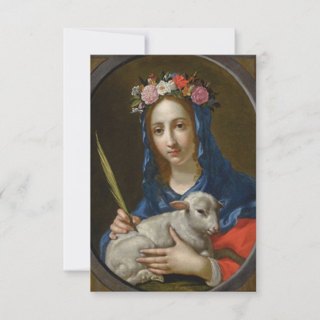Carte Saint Agatha avec prière (Devant)
