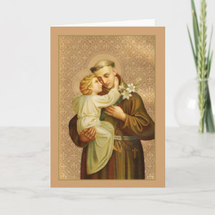 Carte Saint Antoine de Padoue Baby Jesus