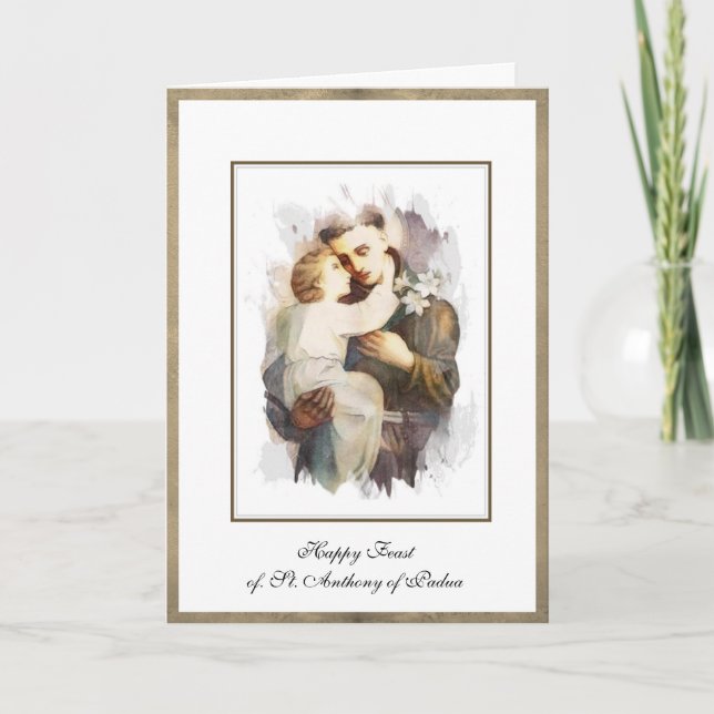 Carte Saint Antoine de Padoue Enfant Jésus (Devant)