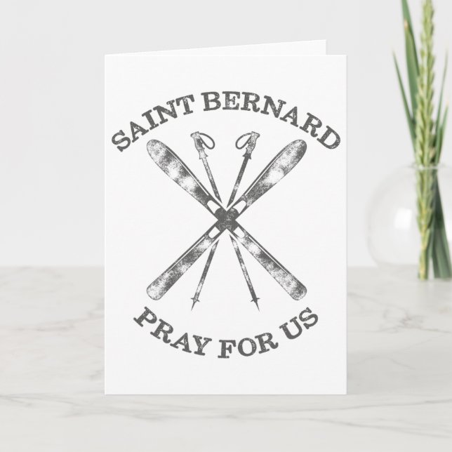 Carte Saint Bernard De Montjoux Neige Ski Cadeaux Hiver  (Devant)