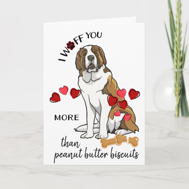 Carte Saint-Bernard de votre amour pour les chiens (Devant)