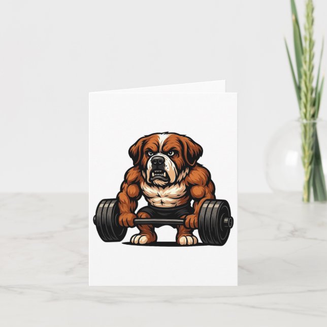 Carte Saint Bernard Poids Bodybuilder Workbuilding Gy (Devant)