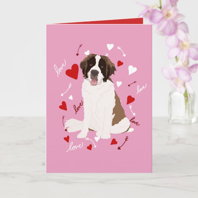 Carte Saint Bernard Valentines (Orchidée)
