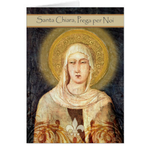 Carte Saint Clare d'Assisi Fête de jour en italien