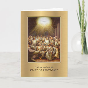 Carte Saint Esprit Pentecôte Vierge Marie Religieuse