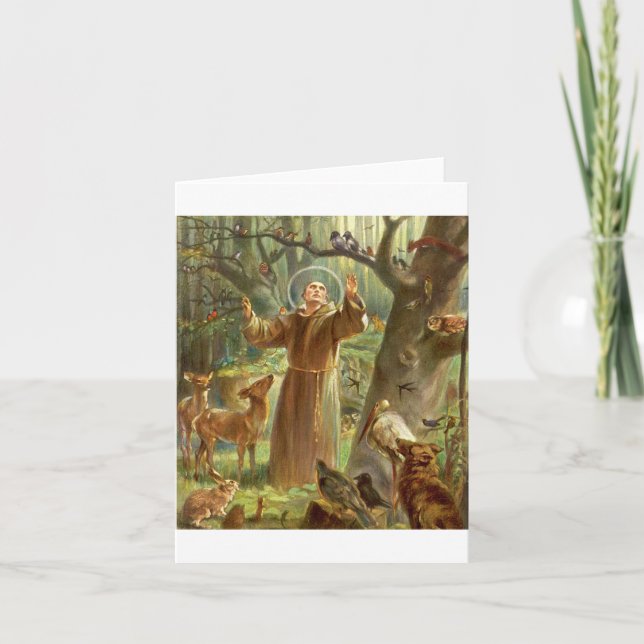 Carte Saint François d'Assise prêchant aux animaux (Devant)