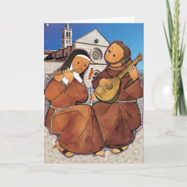 Carte Saint François et Saint Clare d'Assisi (Devant)