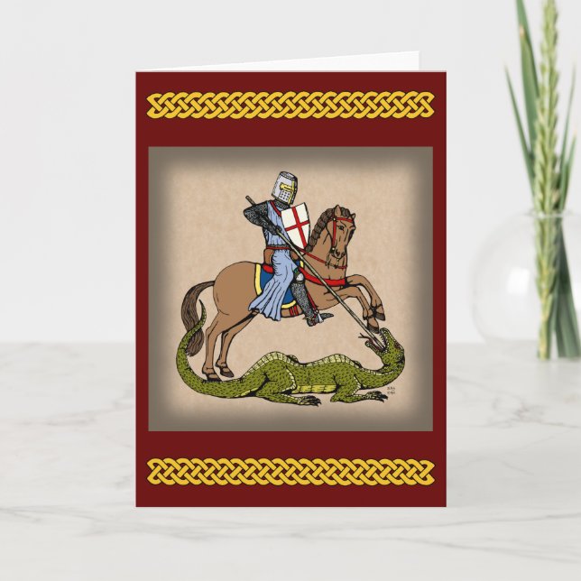 Carte Saint George et le Dragon du XIIIe siècle (Devant)