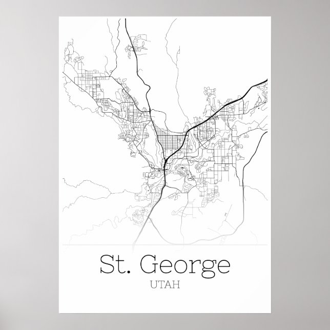 Carte Saint-Georges - Utah - Poster de la carte de (Devant)