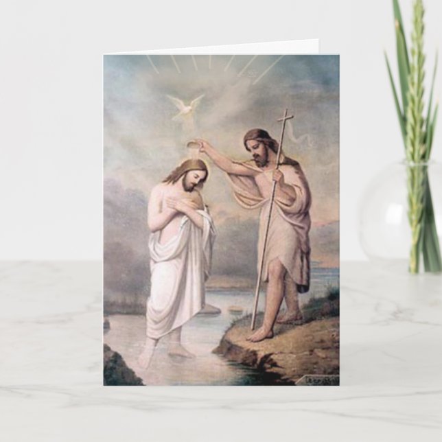 Carte Saint Jean-Baptiste baptisant Jésus dans le Jourda (Devant)