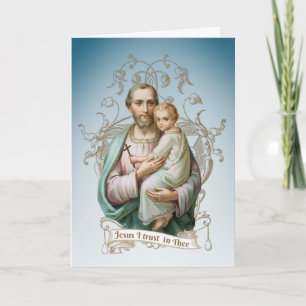 Carte Saint Joseph Bébé Jésus Religieux Catholique Saint