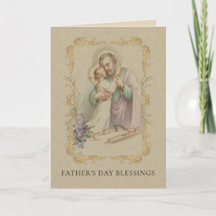 Carte Saint Joseph Père Jésus traditionnel Saint
