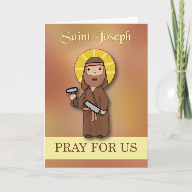 Carte Saint Joseph Priez Pour Nous Saint Catholique Simp (Devant)