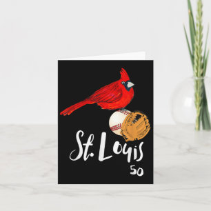 Carte Saint-Louis Cardinal Rouge Numéro 50 Art Baseball