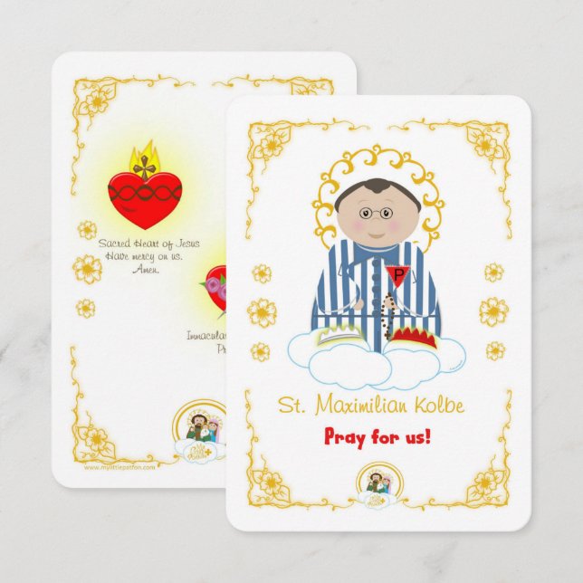 Carte Saint Maximilian Kolbe (Devant / Derrière)
