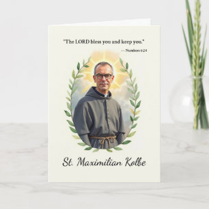 Carte Saint Maximilian Kolbe Paix et Bénédictions de Die