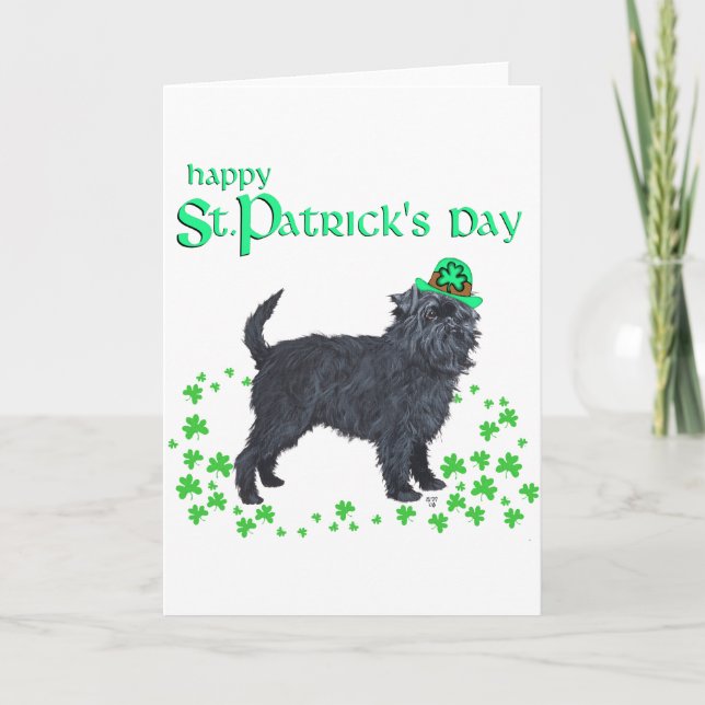 Carte Saint-Patrick Affenpinscher (Devant)