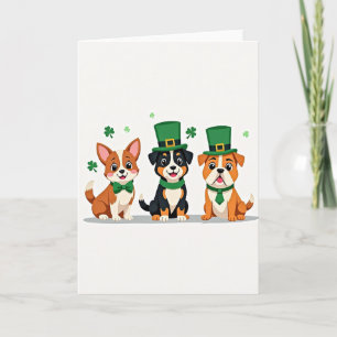 Carte Saint-Patrick Chiens Rayés