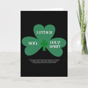 Carte Saint-Patrick chrétien Fête religieuse Trinité Clo