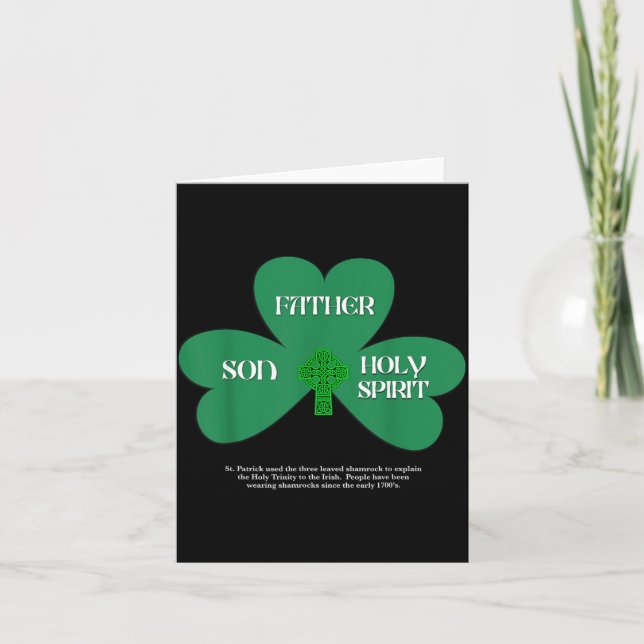 Carte Saint-Patrick chrétien Jour de la Trinité religieu (Devant)