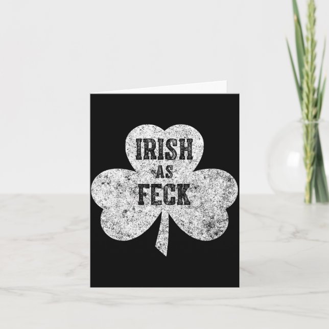 Carte Saint Patrick Day Gif irlandais comme feck  (Devant)