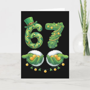Carte Saint Patrick Day Six Seven 67 Mème drôle 67 Femme