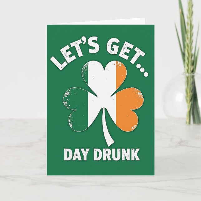 Carte Saint-Patrick Faisons la Fête (Devant)