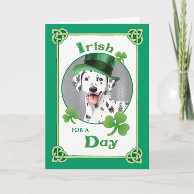 Carte Saint Patrick Fête Dalmatienne (Devant)