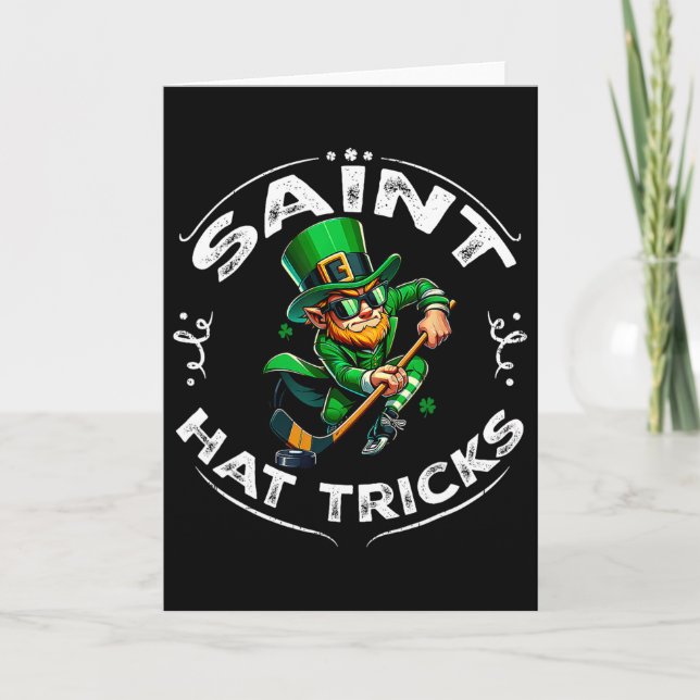 Carte Saint-Patrick jour Saint Coup du chapeau Drôle de  (Devant)