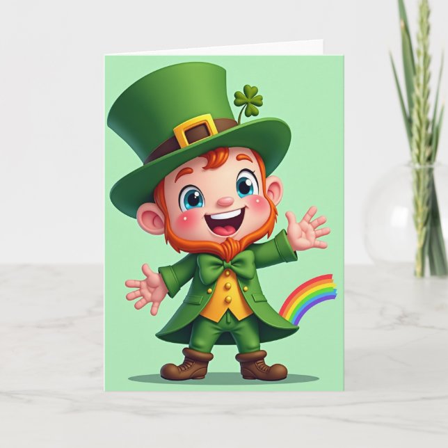 Carte Saint-Patrick Lutins Arc-en-Ciel (Devant)