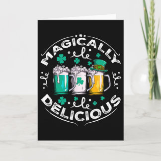 Carte Saint-Patrick magiquement délicieux en buvant de l