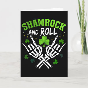 Carte Saint-Patrick Rock And Roll Shamrock Et Roll