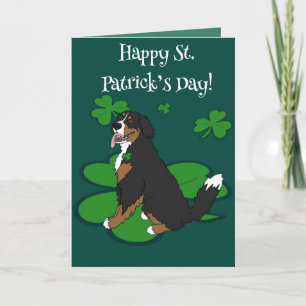Carte Saint Patrick’s Day Bernese Mountain Dog