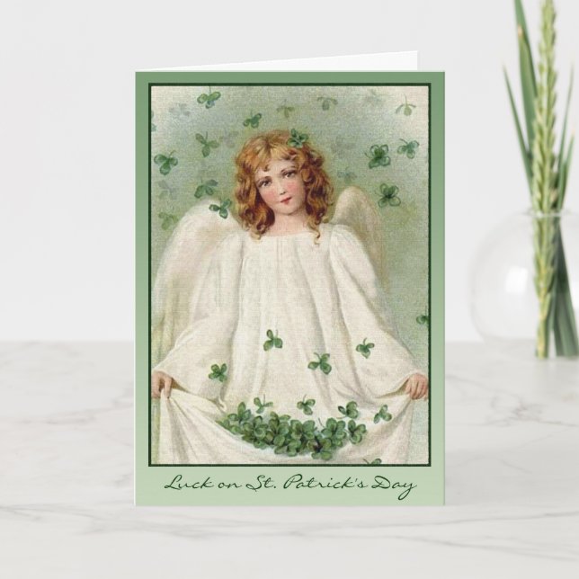 Carte Saint Patrick's Day Angel (Devant)