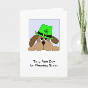 Carte Saint Patrick's Day Dog with Hat