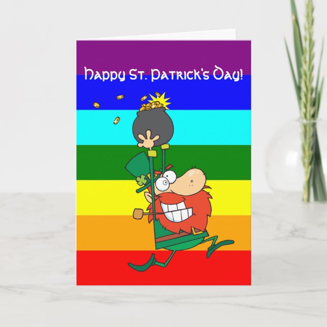 Carte Saint Patrick's Day drôle Caricature personnalisée (Devant)