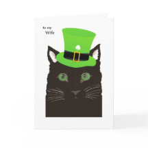 Saint Patrick's Day for Wife - Chat noir Casquette