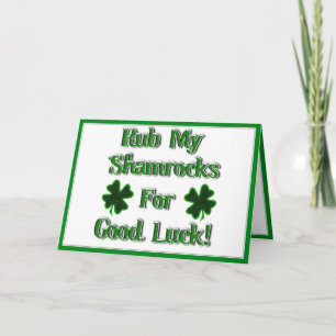 Carte Saint Patrick's Day - Frapper mes Shamrocks pour l
