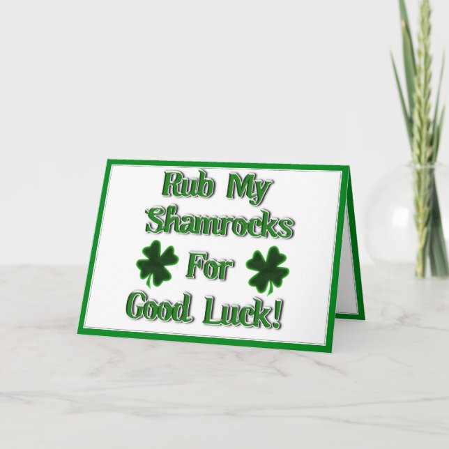 Carte Saint Patrick's Day - Frapper mes Shamrocks pour l (Devant)