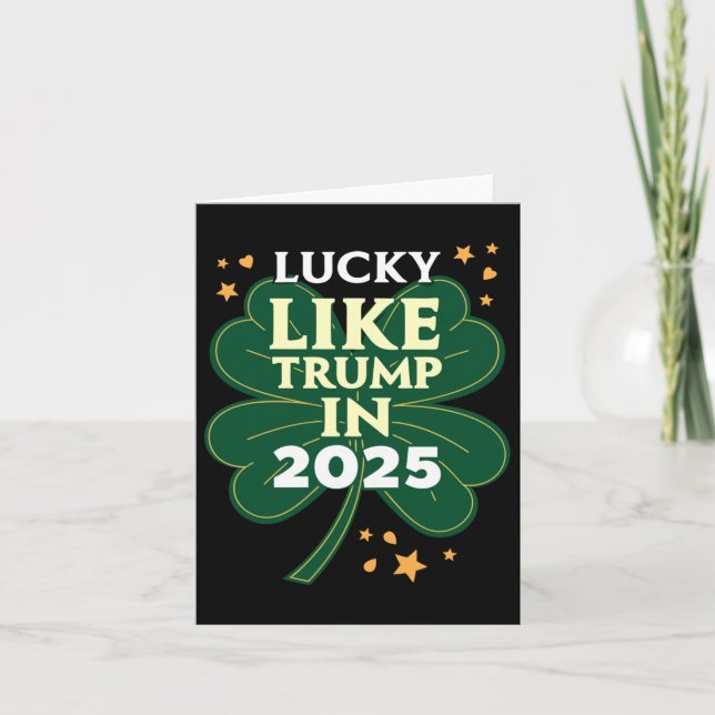 Carte Saint-Patricks Day - Heureux Comme Trump En 2025 - (Devant)