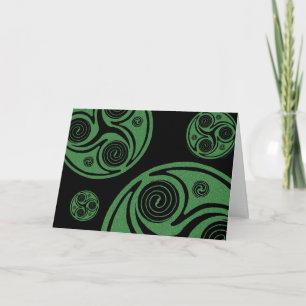 Carte Saint Patrick's Day - Irlandais Triskel Spir