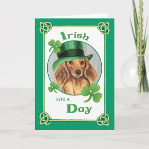 Carte Saint Patrick's Day LonghEI Dachshund