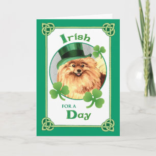 Carte Saint Patrick's Day Pomeranian