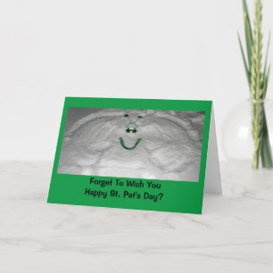 Carte Saint Patrick's Day Snow Angel