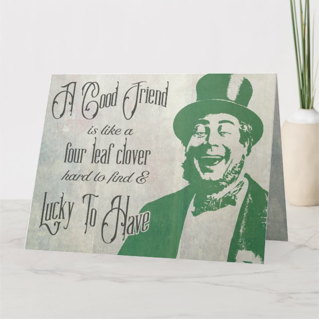 Carte Saint Patricks Friendship Vintage Typography (Devant)