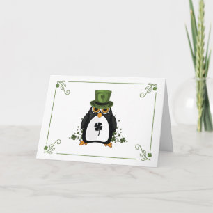Carte Saint Patrick's Penguin