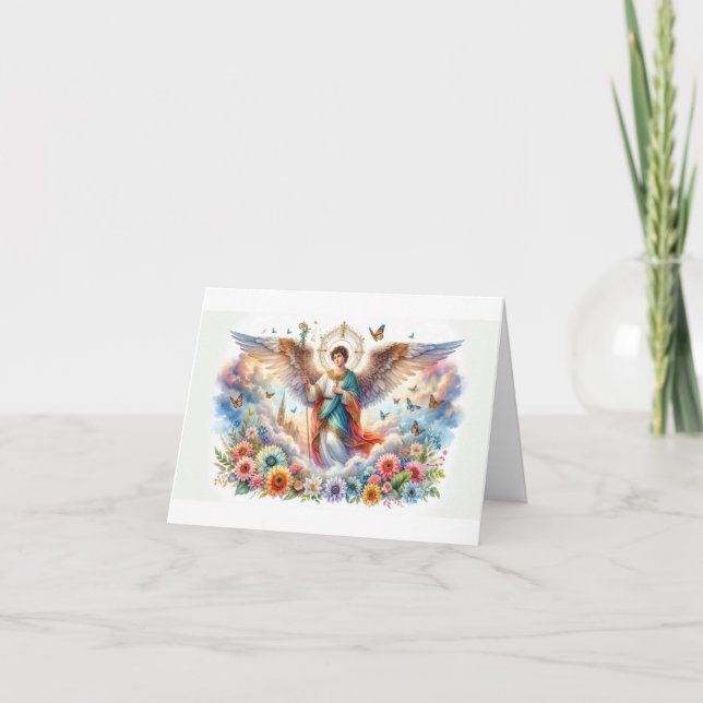 Carte Saint Ralphael-Patron pour la guérison/l'infertili (Devant)