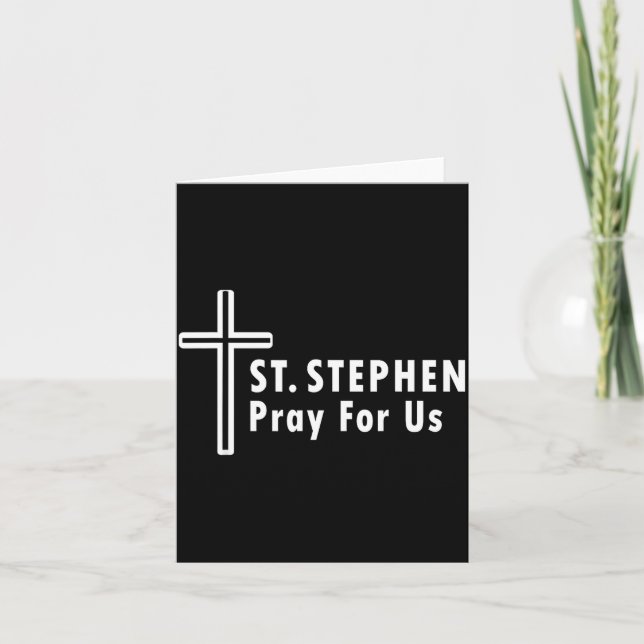 Carte Saint Stephen Pray For Us Protor Confirmations  (Devant)