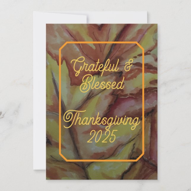 Carte Saint Thanksgiving - Option numérique (Devant)